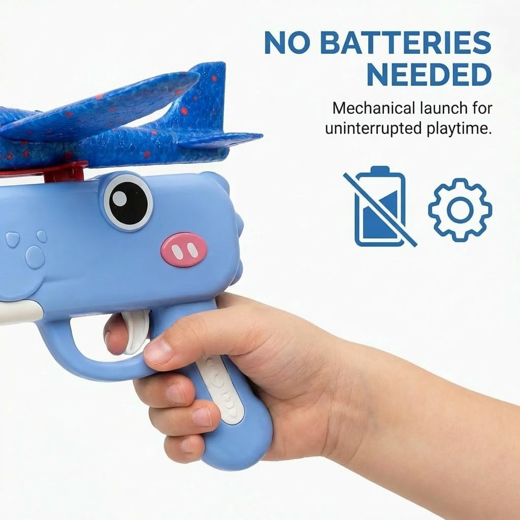 Dinosaur Foam Glider Launcher Toy Model, 2026 New Foam Glider Plane with Airplane Launcher, Lovely Outdoor Flying Model for Park, Perfect Dinosaur Foam Glider Airplane