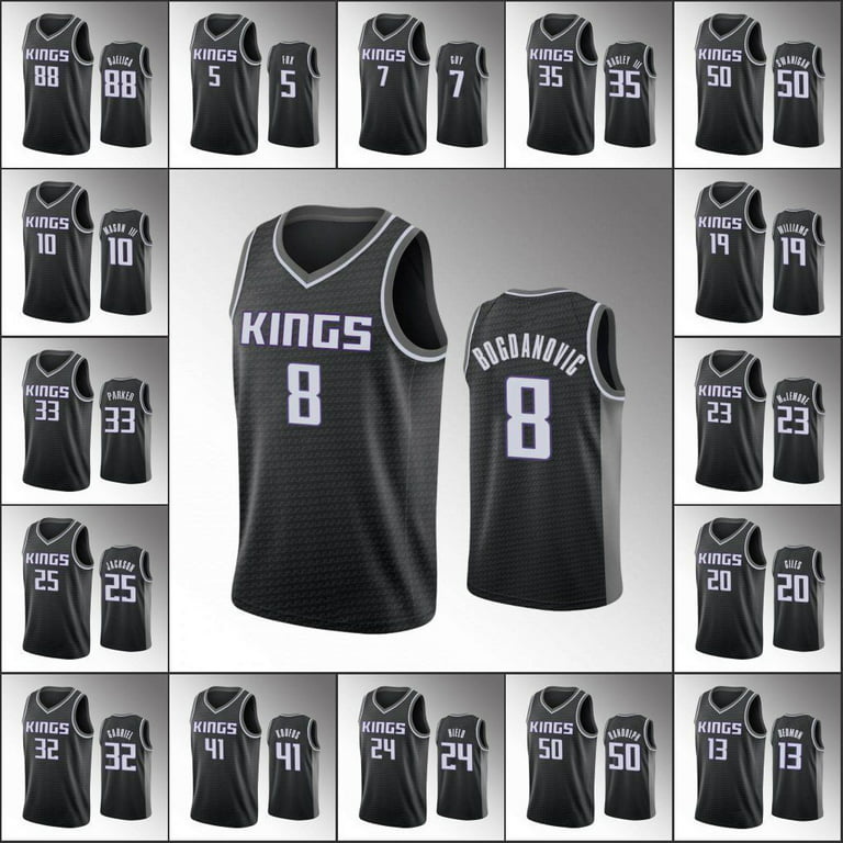 NBA_ Jersey Sacramento''Kings''Men De'Aaron Fox Marvin Bagley III