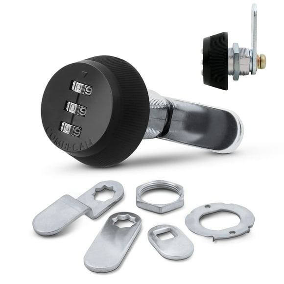 FJM Security Combi-Cam 7850R-S-Black Combinaison Cam Lock, Finition Noire 5/8 Pouces