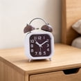 thumbnail image 4 of Twin Bell Alarm Clock with Extra Loud Ring, Silent Sweep Movement, Battery Operated, Night Light, 13x10x5 cm, Vintage Style for Heavy Sleepers and Bedroom Use, 4 of 6