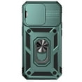 thumbnail image 6 of K-Lion Heavy Duty Rugged Case for iPhone 14 Pro,Shockproof Scratch Resistant Case with Slide Camera Cover Built-in 360° Ring Holder Kickstand Magentic Protective Case For iPhone 14 Pro,Darkgreen, 6 of 9