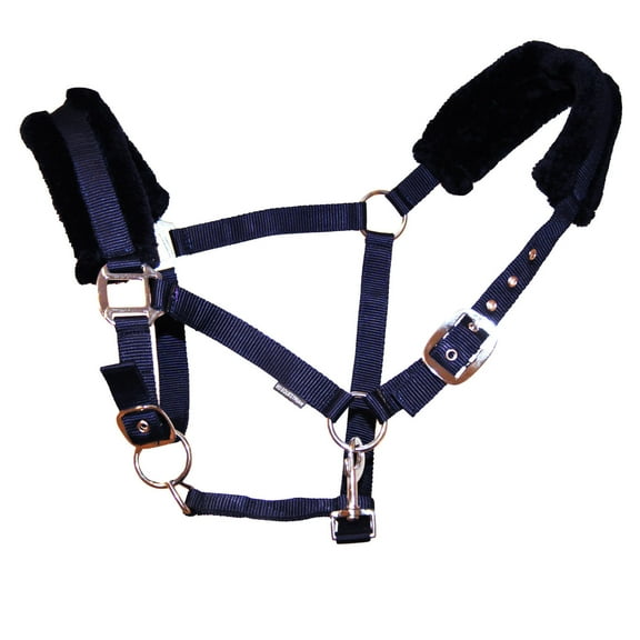 Hy Faux Fur Padded Head Collar with Lead Rope