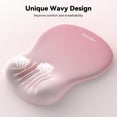 thumbnail image 3 of TECKNET BASICS Ergonomic Mouse Pad with Wrist Rest, Memory Foam Support, Smooth Non-Slip Base for Laptop/PC, Pain Relief for Home Office Gaming, Pink, 3 of 9