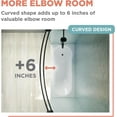 thumbnail image 4 of Double Curved Shower Curtain Rod, No Drill, Adjustable Tension Curved Shower Rod for Bathroom, Rustproof Double Rod, Non-Slip, Adds Room in Shower,, 4 of 6