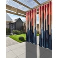 thumbnail image 3 of nqOlkjepod Outdoor Curtains for Patio Waterproof, Orange Blue Red Outdoor Privacy Panels Grommet, Modern Minimalist Vintage Art Blackout Outside Curtains for Porch/Cabana/Pergola 54"x108", 1 Panel, 3 of 8