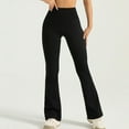 thumbnail image 3 of Hvyesh 2025 Women Flare Leggings Stretchy High Waisted Bootcut Yoga Pants Tummy Control Bell Bottom Activewear Leggings Stretchy Yoga Leggings, 3 of 4