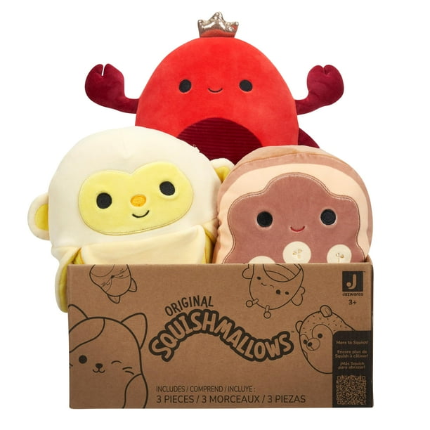 Squishmallow Official Kellytoy Plush 8" Plush Mystery Box Three Pack - Los estilos variará Squishmallows Squishmallows