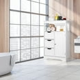ZENY Bathroom Floor Free Standing Storage with 3