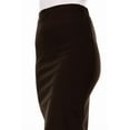 thumbnail image 5 of Moa Collection Women's Elastic High Waist Stretch Comfy Office Work Wear Solid Midi Skirt S-3XL, 5 of 5