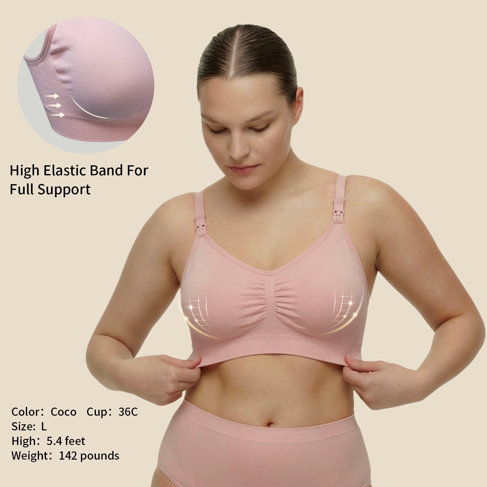 Under Control Seamless Wireless Maternity Nursing Bra 4-Pack S Size