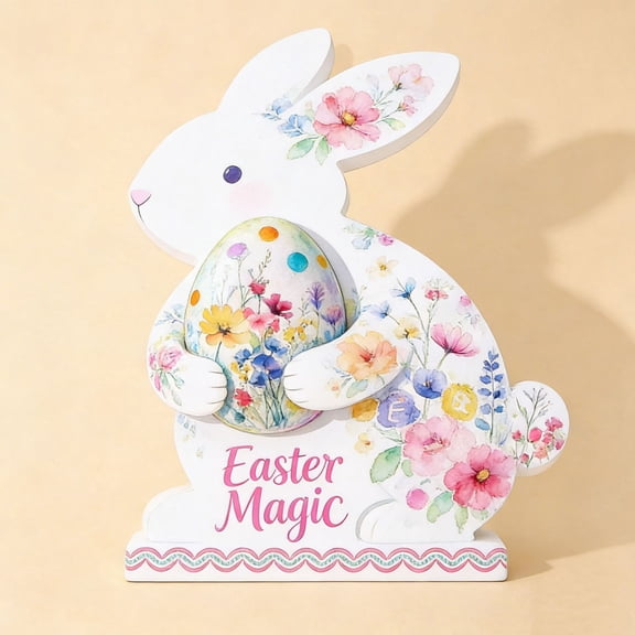 Easter Bunny Decor, Bunny Figurine for Library, Spring Reading Gift, Festive Library Accents, Bookshelf Design(A) Easter Decoratinos