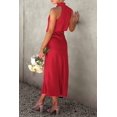 thumbnail image 3 of Vestido PRETTYGARDEN 2025 de Verano sin Mangas de Satén Rojo XXL, 3 of 8