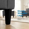 thumbnail image 3 of Mjkone 3 Pieces Living Room Furniture Sets, Linen Sectional Sofas and Couches Set with Storage Ottoman for Living Room, 3-Seater + Loveseat + Accent Chair + Ottoman,Dark Gray, 3 of 9