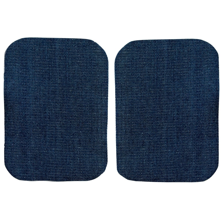 Dritz Denim Iron-On Patches, 5 x 5-Inch, Faded Blue, 2