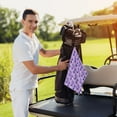 thumbnail image 6 of Easygdp Violet Golf Towel 24x16in for Men and Women with Carabiner Clip for Easy Attachment, 6 of 8