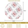 thumbnail image 3 of Pioneer Flower Floral Print Pattern Round Tablecloth 60 X 60 Inch, Wrinkle Resistant Wipeable Table Cloth for Kitchen Dining Picnic Patio Party, 3 of 6