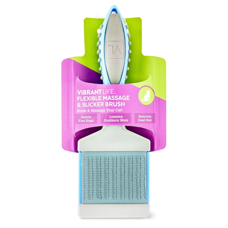 Vibrant Life Flexible Massage and Slicker Brush for Cats photo 3