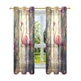 thumbnail image 7 of Yayeee Window Curtains Set of 2 for Living Room Light Filtering 63"x42", Flamingo, 7 of 7
