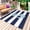Navy blue light blue, variant on Navy Blue Stripe Nautical Outdoor Rug 3x5 Ft - Reversible Patio Rug Outdoor Camping Rugs, Red Anchor Summer Coastal Washable Indoor Outdoor Area Rugs, Non-Slip Outdoor Carpet Runner for Deck/Porch