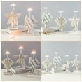 thumbnail image 3 of IBASETOY 1Pcs Retro Candlestick Candle Holder White Wood Dining Table Centerpiece Decor Candles for Parties, 3 of 8