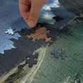 thumbnail image 4 of Ambesonne Fantasy Jigsaw Puzzle Durable Cardboard, Earth from Alien Shores, 1000 pcs, Dark Blue Jade Green, 4 of 5