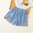 thumbnail image 5 of SROBPTY Teen Girls Summer Shorts Print Elastic Waist Breathable Denim Pants for 2-13Y, 5 of 5