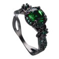 thumbnail image 2 of Sonducket Anillo de cobre de moda para mujer y niña, decoración personalizada, anillos de joyería, accesorio decorativo para boda, fiesta de compromiso Ropa, zapatos y accesorios Miscelánea Verde Sonducket AP014450-06, 2 of 6