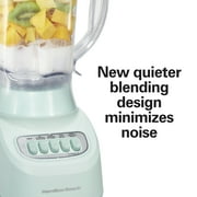 Hamilton Beach Smoothie Blender for Kitchen, 48 oz Jar for Smoothies and Shakes, Mint