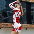 thumbnail image 4 of Ladybug Women's Long Sleeve Bodycon Dress Soft Stretchy For Everyday Wear And Special Occasions, 4 of 6