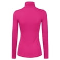 thumbnail image 3 of Doublju Women's Basic Slim Fit Sweater Long Sleeve Turtleneck T-Shirt Top Pullover, 3 of 4