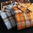 thumbnail image 5 of TRUBKH Plaid Button Down Shirts for Women,plaid Shirts for Women,lightweight Flannel Shirt Women,long Sleeve Button Up Shirts for Women,flannel Shirts for Women,lapel Neck Cotton Shirt Blue L, 5 of 9