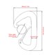 thumbnail image 5 of Corash 6 PCS Carabiner 12kn clips de carabinaje pesado para hamacas para acampar mochilero de senderismo, 5 of 6