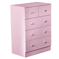 thumbnail image 6 of Tcbosik Dresser for Bedroom, Chest of Drawers, Storage Cabinet and Organizer with 5 Drawers for Living Room, Hallway, Macron Pink, 6 of 11