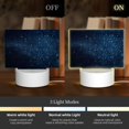 thumbnail image 3 of Cauagu Blue Glitter Retro for Rectangle Acrylic Night Light - Acrylic Modern Bedside Light with LED Light Lamp Base - Decorative Night Lamp for Restaurant Bar Cafe Shop, 3 of 9