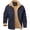 Navy, variant on Men's Winter Thick Cotton Jacket Sherpa Lined Warm Trucker Casual Cargo Coat with Multi Pocket Black L