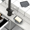 thumbnail image 1 of Almacenamiento y organización del baño, jaboneras de silicona con desagüe, organizador de fregadero de cocina, portaesponjas, bandeja para jabón, tapetes de silicona, agarraderas, organizador de gel d, 1 of 6