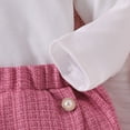 thumbnail image 4 of Gibobby Conjunto de 2 piezas de ropa para bebé y niño Niñas pequeña, camisa de manga larga con volantes, falda asimétrica y falda plisada(Rosa caliente, 1-2 Años), 4 of 5