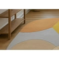 thumbnail image 3 of Oval Modern Abstract Area Rug – Mustard, Beige & Grey Hand-Tufted Wool Carpet for Entryway, Bedroom or Living Room – Universal Carpets, 3 of 5