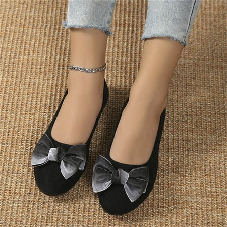 

Vedolay Ladies Casual Shoes Women s Slip on Loafer Shoes Comfortable Knit Walking Flats Casual Shoes Black 7