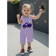 thumbnail image 6 of BemeyourBBs Baby Boys Rompers Rugby Truck Embroidery Plaid Summer Clothes, 6 of 9