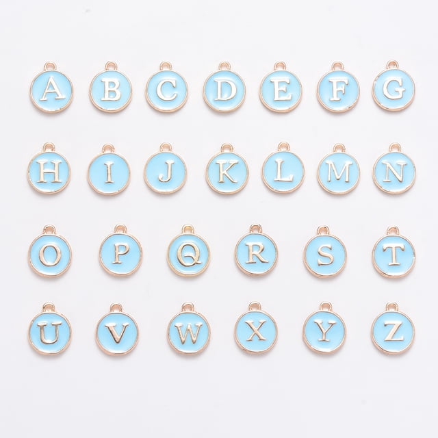 Charms Pendant, A-Z Alphabet Letter Charms Double Sided Alphabet Charms
