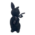 thumbnail image 1 of Easter Flocked Bunny Goth Figurine with Bow Tie 8.4" Easterween Rabbit Tabletop Decorations for Easter Centerpieces Easterween Ornament Spring Home Party Mantel Decor, 1 of 6