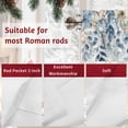 thumbnail image 7 of Winter Christmas Valances for Windows, 42 x 18in, Blue Floral Eucalyptus Leaves Rod Pocket Kitchen Valance Curtain Light Filtering Window Treatments for Living Room Bedroom, 1 Panel, 7 of 7