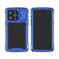 thumbnail image 3 of ELEHOLD Armor Case for iPhone 14 Pro Max with Screen Protector,Camera Lens Cover Stand Function Heavy Duty Rugged Military Grade Shockproof Dustproof Case for iPhone 14 Pro Max 6.7",Blue, 3 of 8