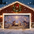 thumbnail image 5 of YWIYIUD Christmas Garage Door Banner Cover, Extra Large Garage Decorations, Rustic Xmas Winter Snowman Door Banner for Indoor Outdoor Home Wall Christmas Holiday Party Banner for Xmas 7x8 FT, 5 of 5