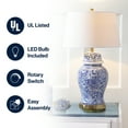 thumbnail image 6 of JONATHAN Y Ellis 29.5" Ceramic LED Table Lamp, Blue/White, JYL3008A, 6 of 6