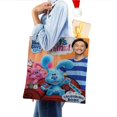 thumbnail image 4 of Blue's Clues Bolso de tela con estampado de lienzo para mujer, bolsa de compras reutilizable y estética, con cremallera interior, regalo para mujer, 35 × 40 cm., 4 of 6