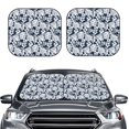 thumbnail image 2 of Goofa Hawaiian Style Pattern 2 Piece Car Windshield Sun Shade Foldable | Front Windshield Shade for Sun, Heat and UV Rays | Sunshade for Car Front Window-Medium, 2 of 7