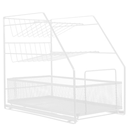 BESTYASH Storage Rack Counter Spice Rack Organizer Iron 1Pack White