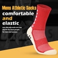 thumbnail image 4 of QCWQMYL Mens Soccer Socks Anti Slip Grip Soccer Socks for Men 9-12 4 Pack Non-slip, 4 of 7